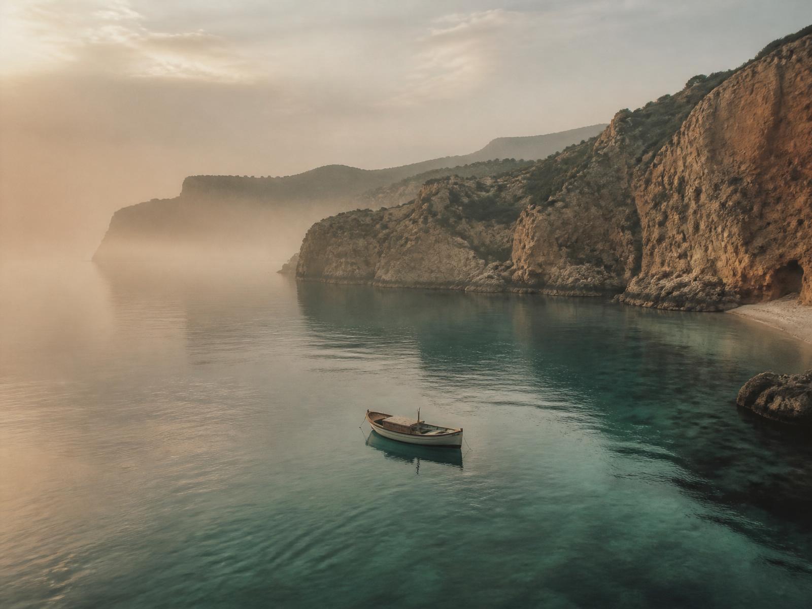Quiet Cretan cove at dawn